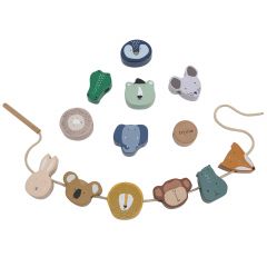 Perles en bois animaux