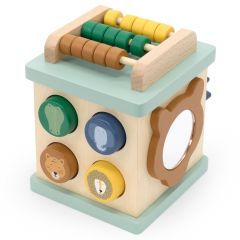 Petit cube d'activité en bois