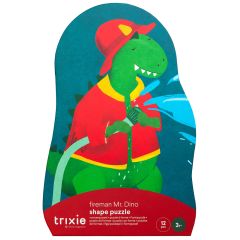 Puzzle à forme pompier Mr. Dino 12 pièces