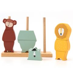 Puzzle animaux à empiler en bois