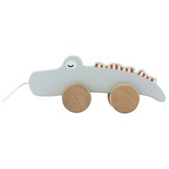 Crocodile à tirer en bois
