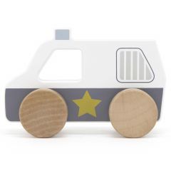 Voiture de police en bois