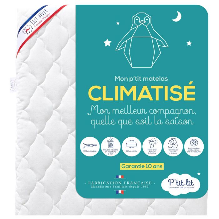 Matelas Bebe Climatise Dehoussable 60 X 1cm De P Tit Lit