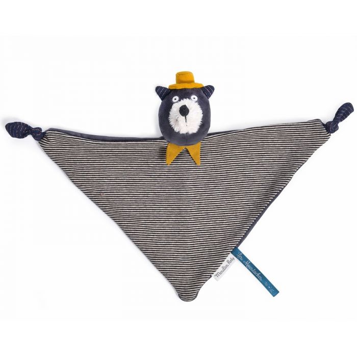 Doudou chat gris Alphonse Les Moustaches de Moulin Roty