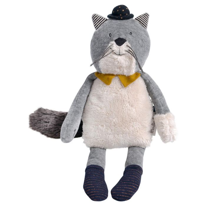 Peluche chat gris clair Fernand - Les Moustaches de Moulin Roty