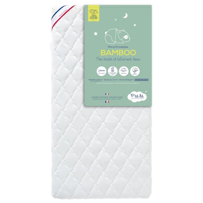 Matelas climatisé bambou stretch 60x120 cm de Coupey sur allobébé