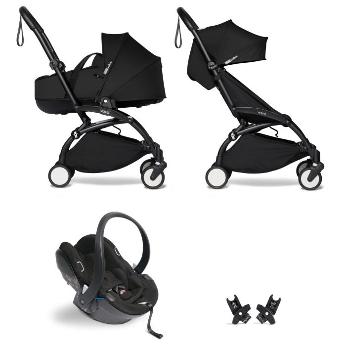 Trio landeau-poussette-coque auto-base isofix