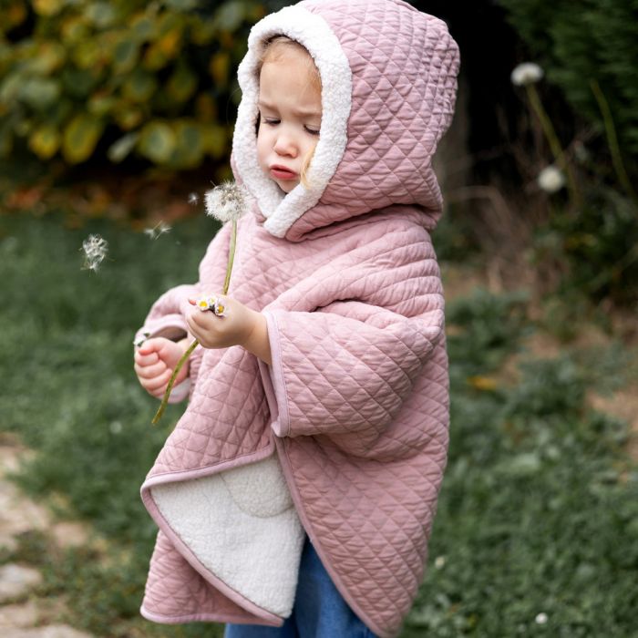 Poncho 9-36m - Pady quilted + teddy de Bemini