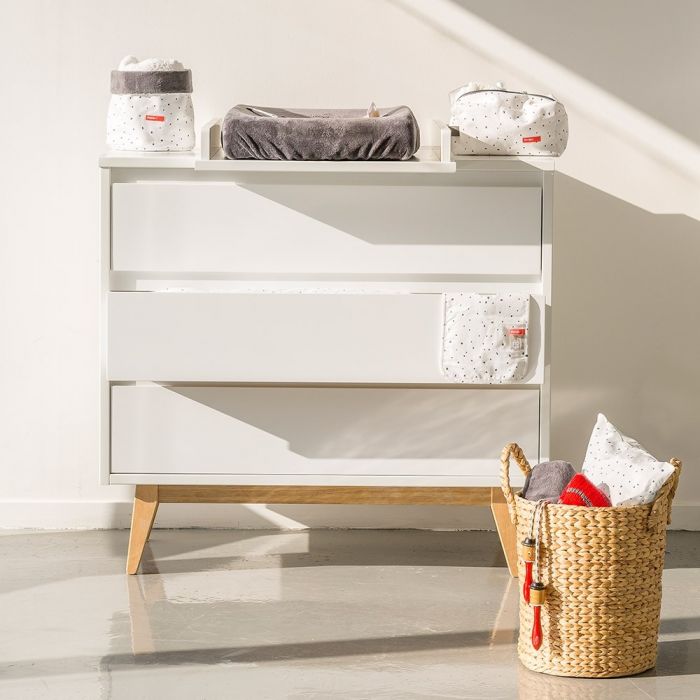 Commode Pure White avec plan à langer