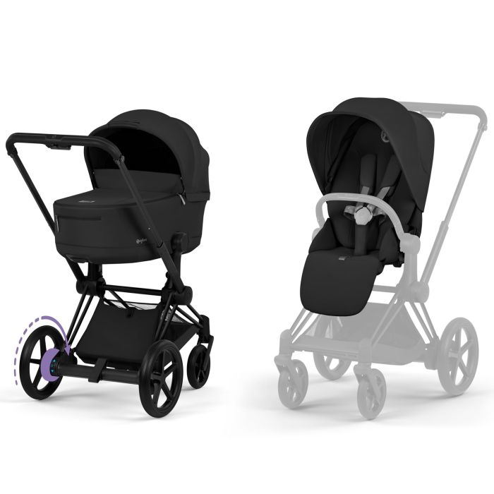 Duo e-Priam 3 + nacelle pliable