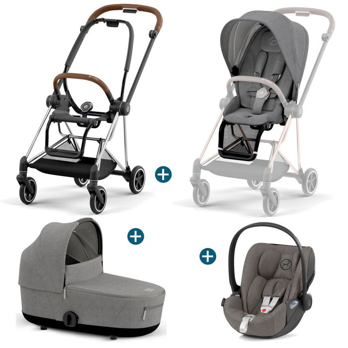 Trio poussette Mios 3 + nacelle Luxe + Cloud Z i-Size de Cybex