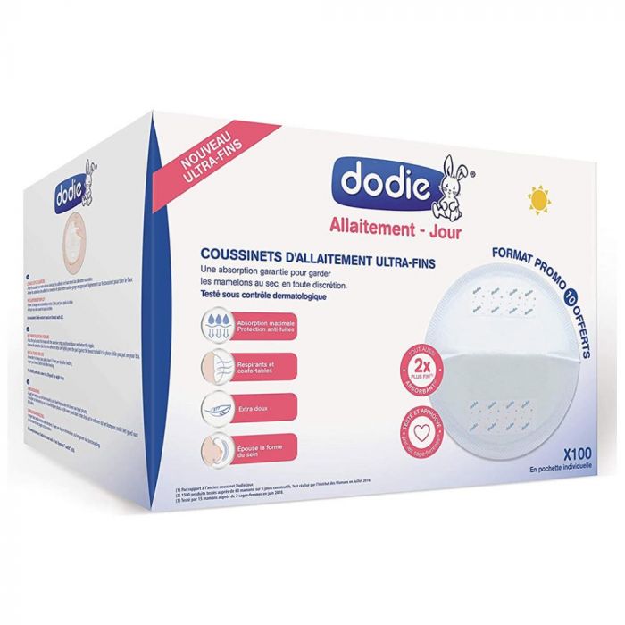 Coussinets d'allaitement ultrafins Jour – 100 pcs de Dodie