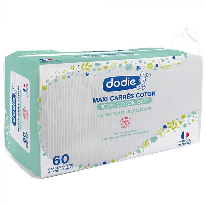 Maxi carré coton bio – 60 pcs de Dodie
