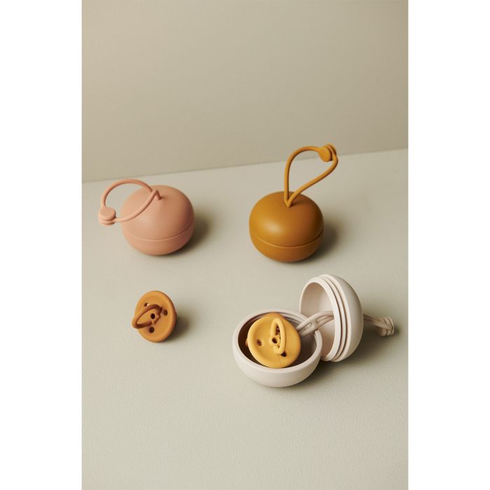 BABYZOCO Porte-Tétine Silicone Vert Pastel - Boîte à Tétine Sans BPA, Housse Avec Sangle