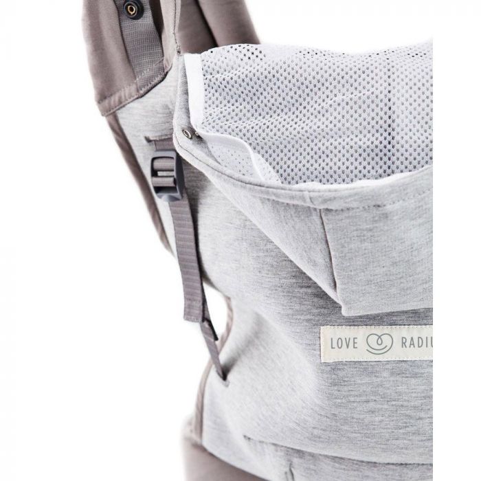 Porte-bébé Hoodie Carrier Noir / Blanc de Love Radius, Porte-bébé