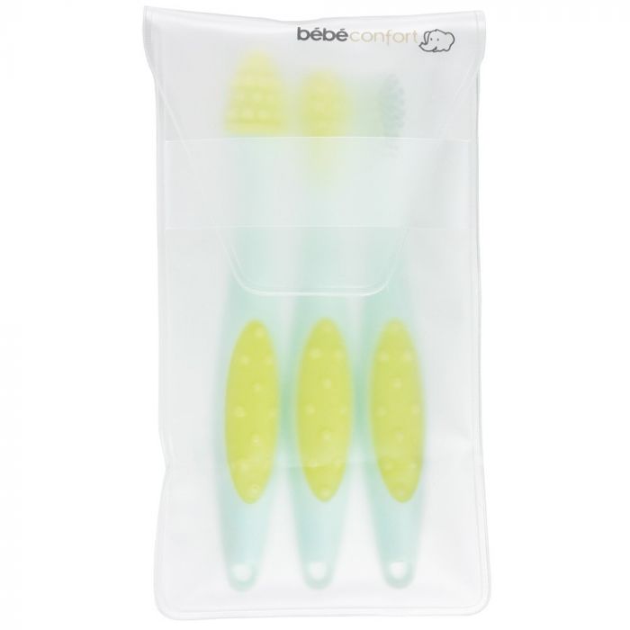 Set De 3 Brosses A Dents De Bebe Confort Set De 3 Brosses A Dents De Bebe Confort