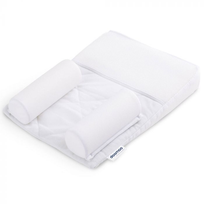 pour Position de Sommeil Dorsale Livr/é avec Deux Rouleaux Lat/éraux Positionneur de Sommeil pour B/éb/é Supreme Sleep Small Doomoo Basics Coussin Anti T/ête Plate et Anti Reflux