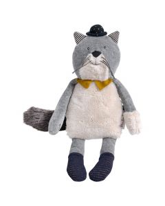 Peluche chat gris clair Fernand - Les Moustaches