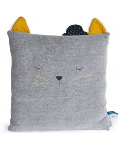 Coussin chat dormeur - Les Moustaches