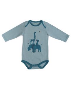 Body bleu animaux Babou - 12m - Sous mon Baobab