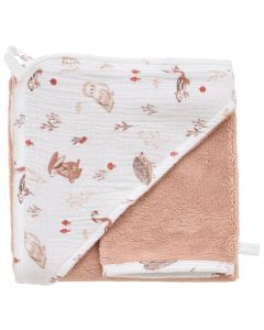 Cape de bain bambou + gant