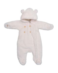 Combi pilote ours en fausse fourrure angora 0-3M