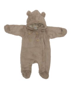 Combi pilote ours en fausse fourrure angora 0-3M