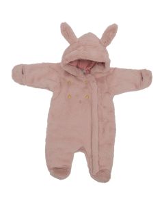 Combi pilote ours en fausse fourrure angora 3-6M
