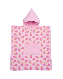 Poncho de bain à capuche en éponge bambou 3-5ans