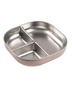 Assiette compartimentée inox
