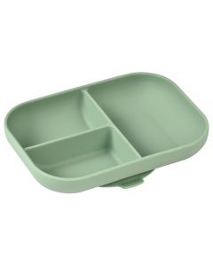 Assiette à compartiments en silicone avec ventouse Natural - Beige - Kiabi  - 17.95€