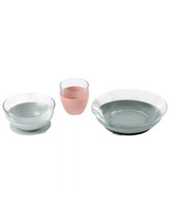 Coffret repas en verre - 3 pcs