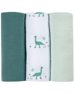 Lot de 3 langes en coton bio 70 x 70 cm