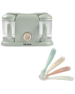 Robot cuiseur XXL Babycook Duo + Lot de 4 cuillères en silicone 1er âge