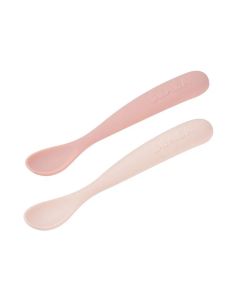 Set de 2 cuillères en silicone (4m+) avec boîte de transport