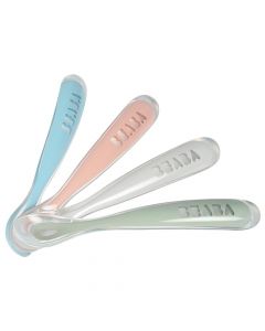 Set de 4 cuillères en silicone 1er âge