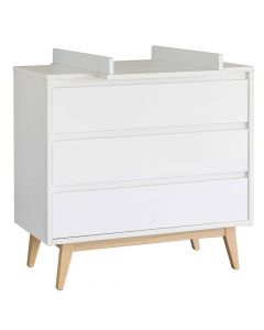 Commode Pure White avec plan à langer