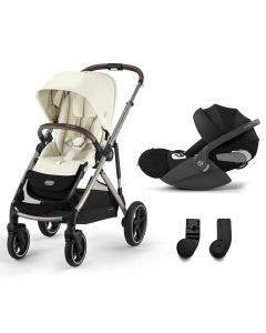 Duo poussette Cybex Balios Silver + cloud T I-size + adaptateur (voir  coloris)