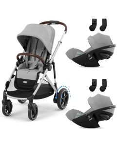 Poussette e-Gazelle S + 2 sièges-auto Cloud G3 i-Size