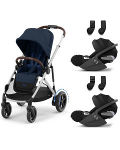 Poussette e-Gazelle S + 2 sièges-auto Cloud T i-Size