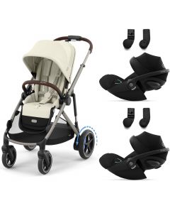 Poussette e-Gazelle S + 2 sièges-auto Cloud G i-Size