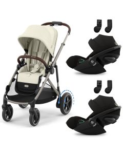 Poussette e-Gazelle S + 2 sièges-auto Cloud G3 i-Size
