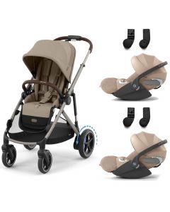 Poussette e-Gazelle S + 2 sièges-auto Cloud T i-Size