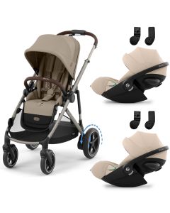 Poussette e-Gazelle S + 2 sièges-auto Cloud G3 i-Size