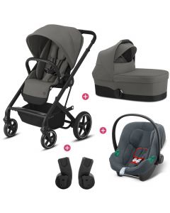 Poussette trio Balios S + nacelle Cot S et siège auto Aton B2 i-size deep  black Cybex