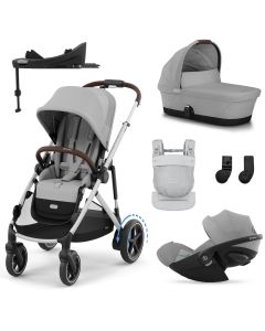 Trio e-Gazelle S + nacelle + Cloud G i-Size + Base G + porte-bébé Amya