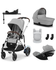 Trio e-Gazelle S + nacelle + Cloud G3 i-Size + Base G3 + porte-bébé Amya