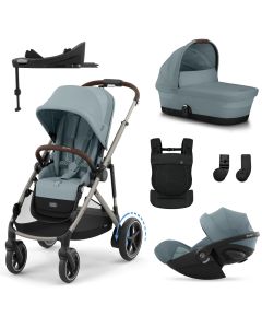 Trio e-Gazelle S + nacelle + Cloud G i-Size + Base G + porte-bébé Amya