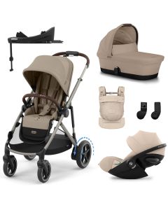 Trio e-Gazelle S + nacelle + Cloud G3 i-Size + Base G3 + porte-bébé Amya