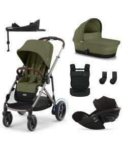 Trio e-Gazelle S + nacelle + Cloud G i-Size + Base G + porte-bébé Amya